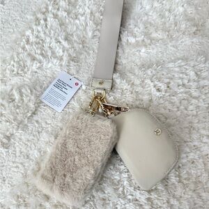 Lululemon Faux Fur and Leather Keychain Set